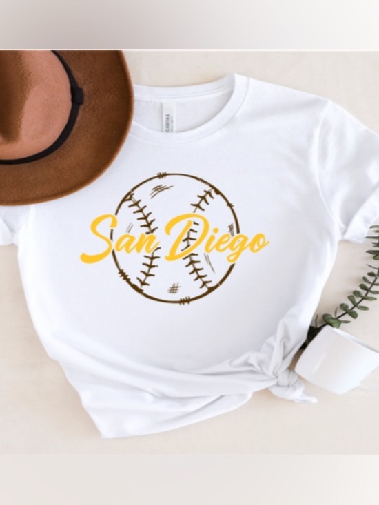 Bella Canvas Tops - San Diego Baseball Tee